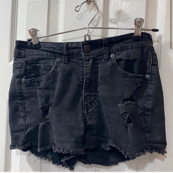 Aeropostale Pants - Aeropostale high waisted distressed black shorts